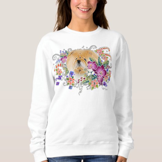 GARDEN DANCE CHOW Sweatshirt -best op donker/wit (Voorkant)
