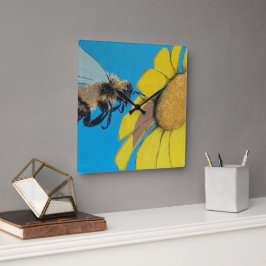 'Garden Dance' Schilderen op een Vierkante Klok