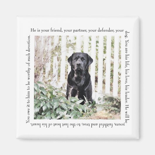 Garden Dog Magnet Magneet (Voorkant)