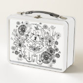GARDEN DOODLE CHOW - METAAL LUNCH BOX kiest kleur (Voorkant)