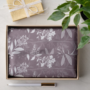 Garden Dream Elegante botanische silhouet - pruim Tissuepapier