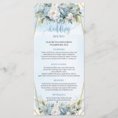 Garden Dusty Blue Eucalyptus Floral Wedding Menu (Devant)