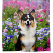 Garden Dweller Corgi Douchegordijn (Voorkant)