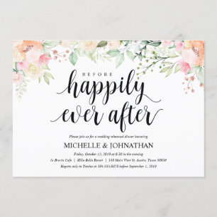 Garden Elegance Wedding Rehearsal Dinner Invites Kaart