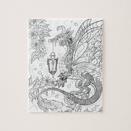 Garden Faery Dragon Couleur Votre Propre Puzzle (Vertical)