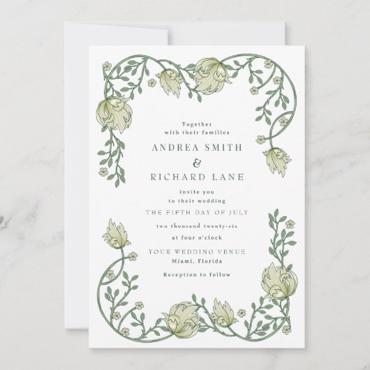 Garden Fairytale Wedding Invitations (Devant)
