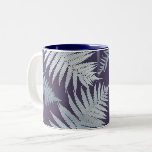 Garden Fern Blue Coffee Mug (Devant gauche)