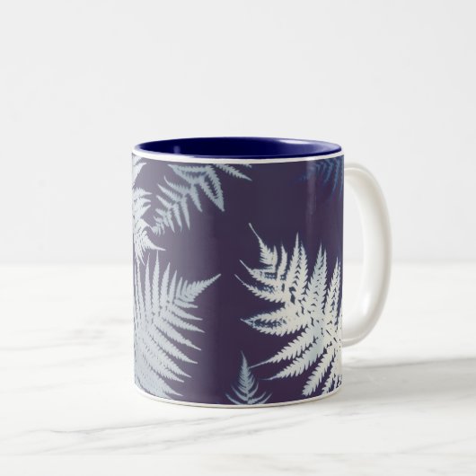 Garden Fern Blue Coffee Mug (Devant droit)