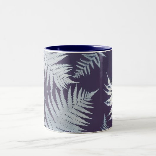 Garden Fern Blue Coffee Mug (Centre)