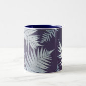 Garden Fern Blue Coffee Mug Tweekleurige Koffiemok (Center)