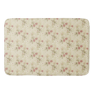 Garden Floral Delight in soft magenta and white Badmat