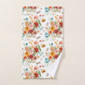 Garden Floral Pattern Bad Handdoek (Handdoek)