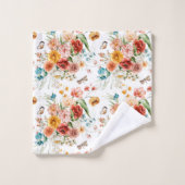 Garden Floral Pattern Bad Handdoek (Wasdoekje)