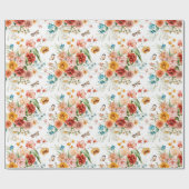 Garden Floral Pattern Cadeaupapier (Vlak)