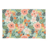 Garden Floral Pattern Kussensloop (Voorkant-Links)