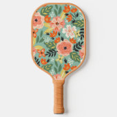 Garden Floral Pattern Pickleball Paddle (Voorkant)