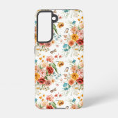 Garden Floral Pattern Samsung Galaxy Hoesje (Achterkant)