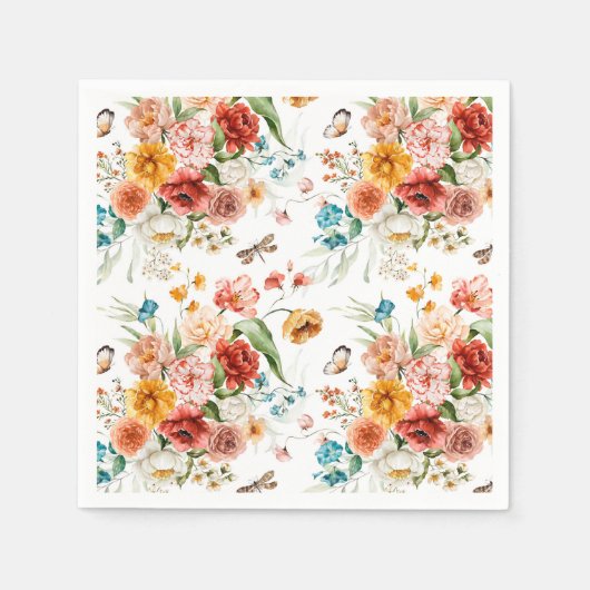 Garden Floral Pattern Servet (Voorkant)