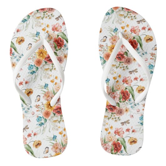 Garden Floral Pattern Teenslippers (Voetbed)