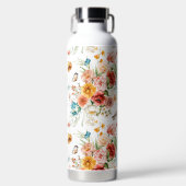 Garden Floral Pattern Waterfles (Voorkant)