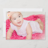 Garden Floral Pink eerste verjaardag Kaart (Achterkant)