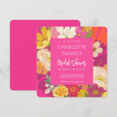 Garden Floral Pink Vrijgezellenfeest Kaart (Voorkant / Achterkant)