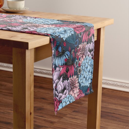 Garden florals korte tafelloper (Voorbeeld)