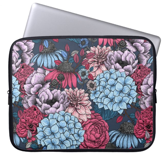 Garden florals laptop sleeve (Voorkant)