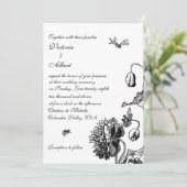 Garden Florals Wedding Kaart (Staand voorkant)