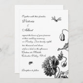 Garden Florals Wedding Kaart (Voorkant / Achterkant)