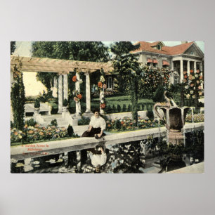 Garden Flower Scene, Los Angeles 1914 Poster
