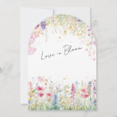 Garden Flower Waterverf Modern Boho Vrijgezellenfe Kaart (Achterkant)