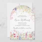 Garden Flower Waterverf Modern Boho Vrijgezellenfe Kaart (Voorkant)