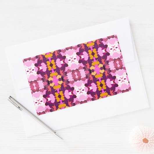 GARDEN FLOWERS RECHTHOEKIGE STICKER (Envelop)