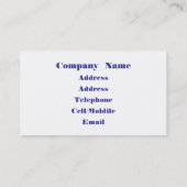 GARDEN FLOWERS VISITEKAARTJE (Achterkant)