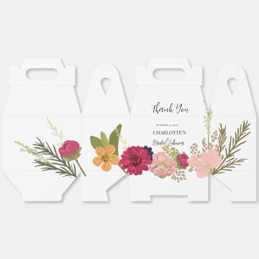 Garden Flowers Vrijgezellenfeest Dank u voor uw st Bedankdoosjes (Ongevouwen)