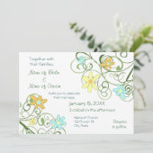 Garden Flowers Weddenschap Kaart (Staand voorkant)