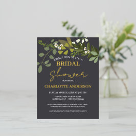 Garden Foliage Greenery Vines Vrijgezellenfeest Go Folie Uitnodiging Briefkaart
