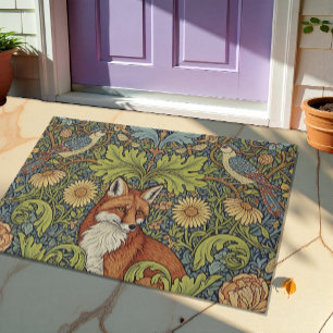 Garden Fox & Hoopoe Art Nuovo W. Morris / Bloemen Deurmat