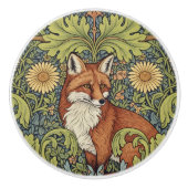 Garden Fox William Morris Floral Art Nouveau Keramische Knop (Voorkant)