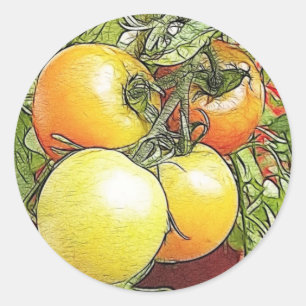 Garden Fresh Heirloom Tomaten Ronde Sticker