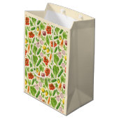 Garden-Fresh Veggies Gift Bag — Medium | Cream  Medium Cadeauzakje (Achterkant Gekanteld)