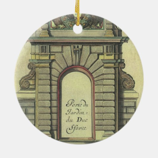 Garden Gate Arch, renaissance Architecture Keramisch Ornament (Achterkant)