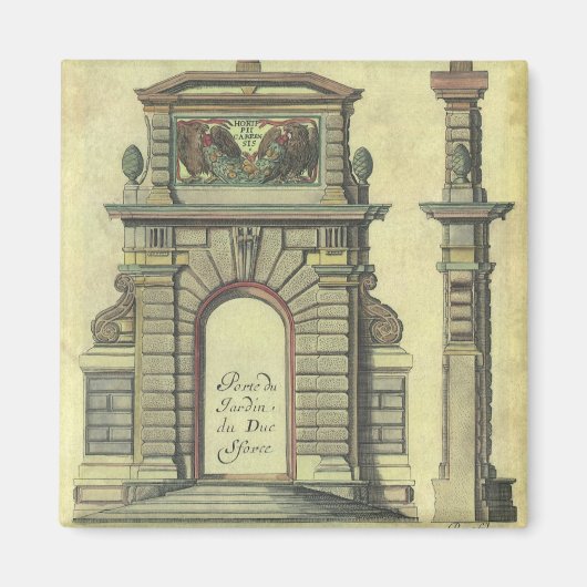  Garden Gate Arch, renaissance Architecture Magneet (Voorkant)