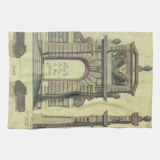  Garden Gate Arch, renaissance Architecture Theedoek (Horizontaal)