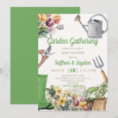 Garden Gathering Party Spring Baby shower Kaart (Voorkant / Achterkant)