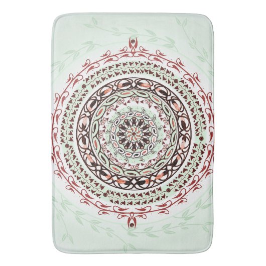 Garden Gem Mandala Bath Mat (Voorkant Verticaal)