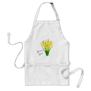 Garden Girl Yellow Daffodil Flower Standaard Schort