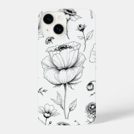 Garden Glam: Luxe Bloemen Telefoon Hoesje iPhone 14 Hoesje