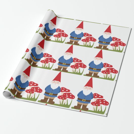 Garden Gnome Cadeaupapier (Uitgerold)